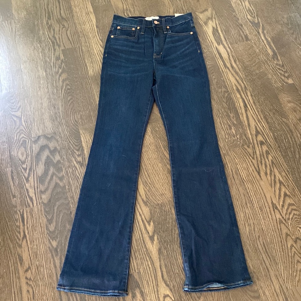 NWT Madewell skinny flares dark wash